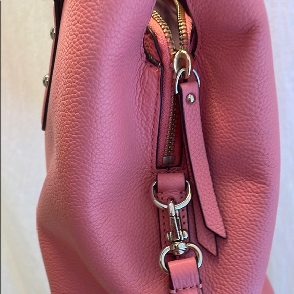Kate Spade Coral Pink Evangeline Satchel with Structured Elegance - Picture 10 of 16